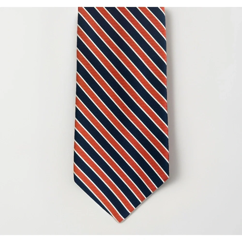 Brooks Brothers Basics 100% Silk Neck Tie Preppy Striped USA Classic